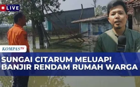 Pantauan Banjir Karawang Akibat Luapan Sungai Citarum, 17 Rumah Masih Terendam