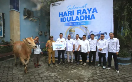 Pelindo Salurkan 127 Hewan Kurban, Perkuat Kepedulian Sosial di Wilayah Pelabuhan