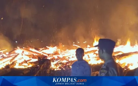 Tumpukan Kayu Sisa Banjir Aceh Utara Terbakar, Belum Padam, Ancam 5 Desa