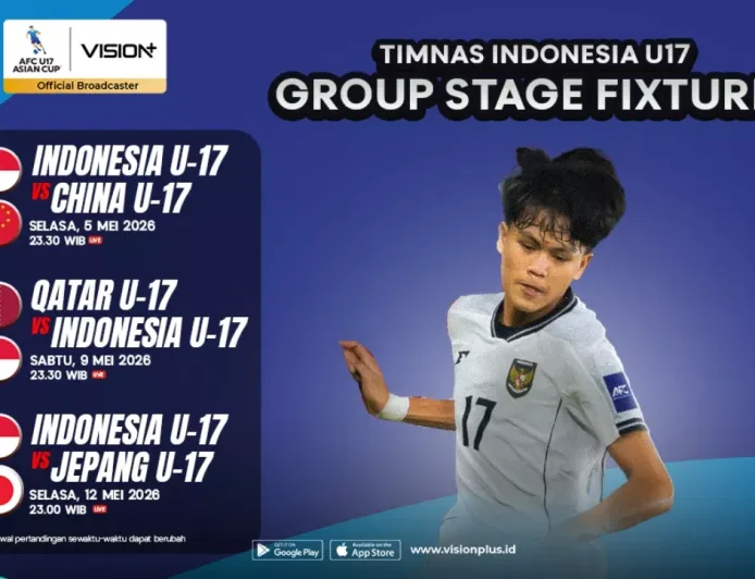 Jadwal Lengkap dan Link Live Streaming Timnas Indonesia U-17 di Piala Asia U-17 2026