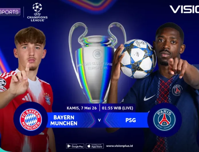 Jadwal dan Link Live Streaming Bayern Munich vs PSG Semifinal Liga Champions 2025-2026