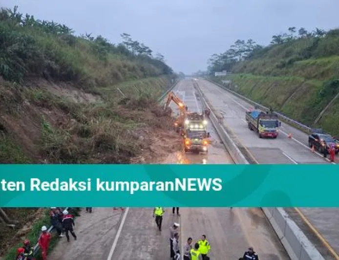 Longsor di Tol Bocimi Akibat Hujan Deras: Jalur Ditutup Sementara, Sopir Cerita