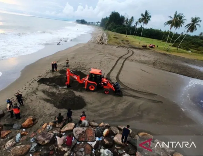 BPBD Aceh Barat Keruk Muara Sungai untuk Antisipasi Banjir di Meulaboh