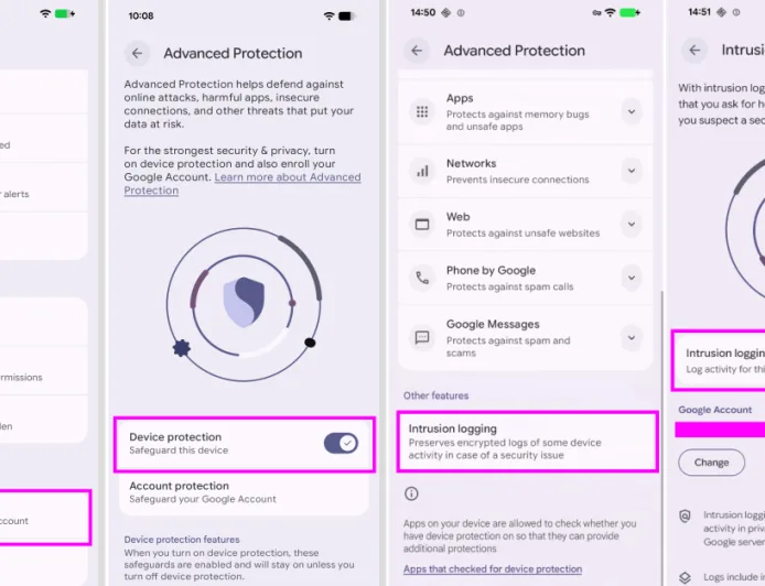 Android Adds Intrusion Logging for Sophisticated Spyware Forensics