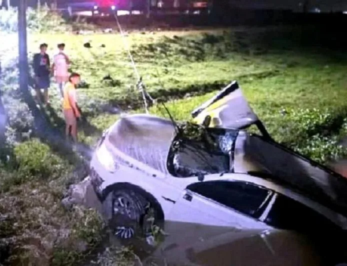Kecelakaan Mobil Chevrolet Tercebur Saluran Irigasi di Grobogan, 1 Tewas