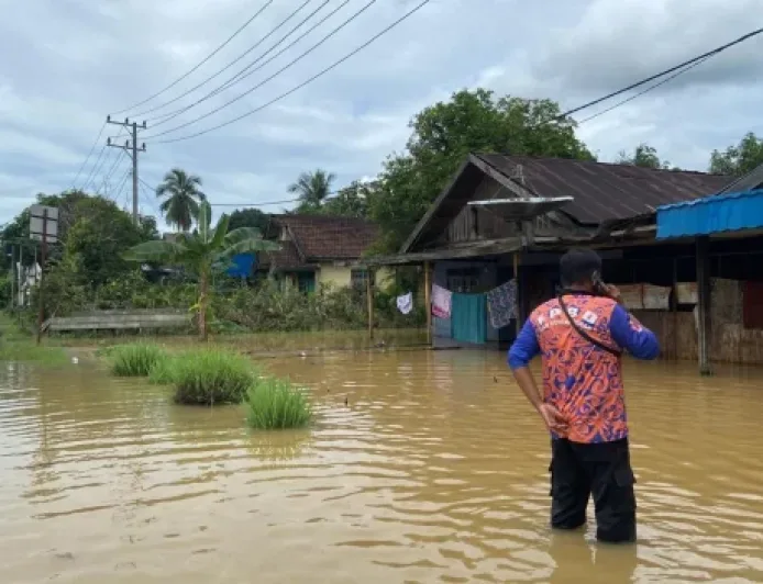 Curah Hujan Tinggi Picu Banjir di Tiga Kecamatan Hulu Sungai Tengah