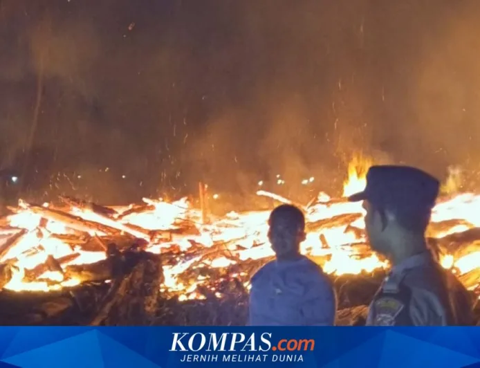 Tumpukan Kayu Sisa Banjir Aceh Utara Terbakar, Belum Padam, Ancam 5 Desa
