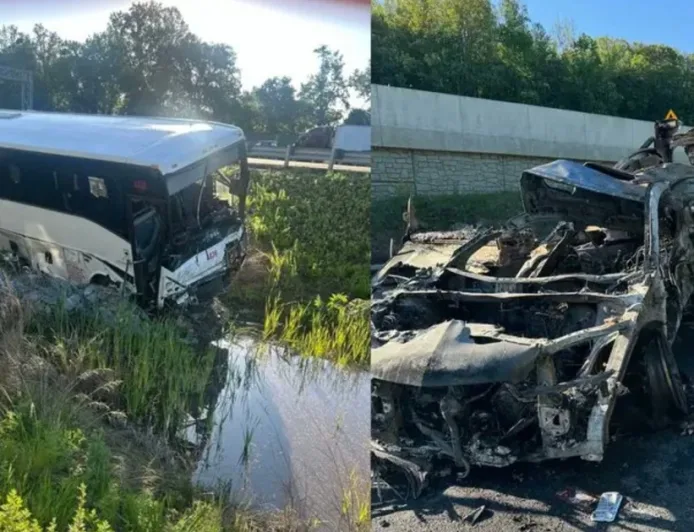 Kecelakaan beruntun yang melibatkan beberapa kendaraan dalam sebuah bus di AS menewaskan 5 orang.