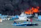 Kebakaran Besar Pelabuhan di Ekuador, 35 Kapal Nelayan Hangus