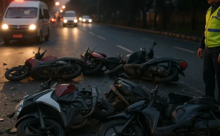 Kecelakaan Beruntun Lima Motor di Jalan Pajajaran Bogor, Satu Pengendara Tewas di Tempat