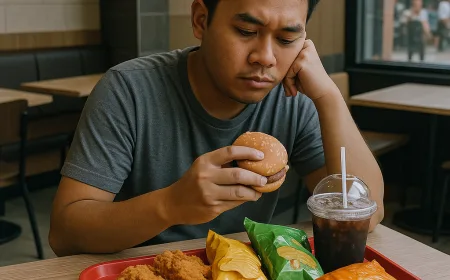 Convenience Diet of Junk Food to Overwork Your Liver
