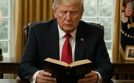 Trump Ikut Sesi Baca Alkitab di Gedung Putih Usai Kontroversi Nyinyir ke Paus Leo