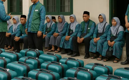 Jemaah Haji Kediri 2026 Tunggu Koper dan Properti, Ini Proses Distribusinya