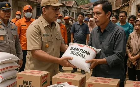 Pemerintah Salurkan Bantuan Sosial Bencana Rp878 Miliar untuk Tiga Provinsi Terdampak