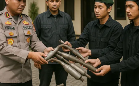 Polres Garut dan OKP Bungbulang Gelar Aksi Sosial Penyerahan Knalpot Brong Sukarela
