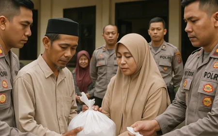 Polsek Wonosari Bagikan Berkah Ramadhan, Tingkatkan Kepedulian Sosial dan Kebersamaan