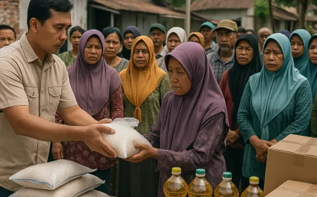Pasca Konflik Sosial, Warga Banyutengah dan Campurejo Gresik Terima Bantuan Mendesak