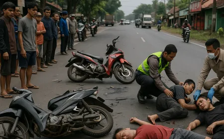 Kecelakaan Maut di Jalan Raya Pagak Jombang: 1 Tewas, 2 Luka Berat