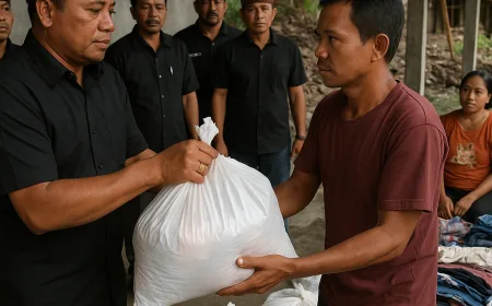 Kadin Buleleng Salurkan Bantuan Sembako dan Pakaian untuk Korban Banjir Bandang Banjar