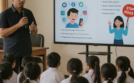 Diskominfo Buleleng Edukasi Siswa SD Bijak Bermedia Sosial dan Cegah Hoaks