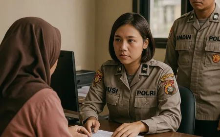 "Dukung Proses Hukum PKDRT, SPKT Polres Pesawaran Dampingi Korban Laks...