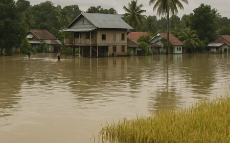 Puluhan Rumah dan Sawah Siap Panen di Luwu Sulsel Terendam Banjir