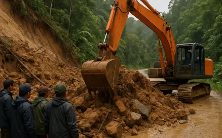 Penanganan Longsor Long Berang Dikebut, Pemda Malinau Turunkan Alat Berat