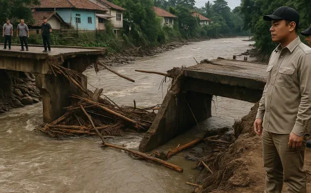 Banjir Sebabkan 14 Jembatan Terputus, Bupati Bogor Targetkan Perbaikan Sebelum Idul Adha