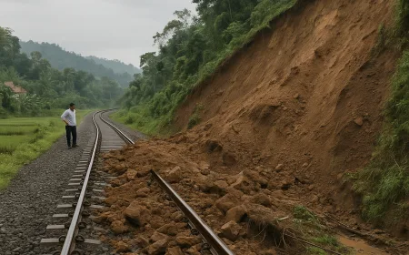 Longsor Jalur Cibeber-Lampegan Bikin 6 Perjalanan KA Siliwangi Dibatalkan