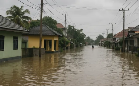 Banjir Genangan Melanda 9 Titik di Kecamatan Sumbawa Usai Hujan Deras