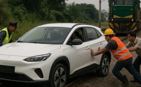 Mitigasi Kendaraan Mogok di Perlintasan Kereta: Fokus pada Mobil Listrik yang Rentan