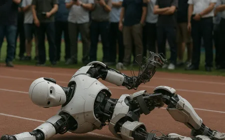 Robot Marathon China Jatuh dan Rusak Parah Setelah Tarian Breakdance
