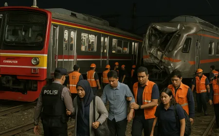 KAI Fokus Evakuasi Penumpang Usai Kecelakaan Kereta di Stasiun Bekasi Timur