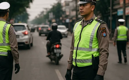 Patroli Satlantas Polres Kediri Kota di Titik Blackspot untuk Tekan Risiko Kecelakaan
