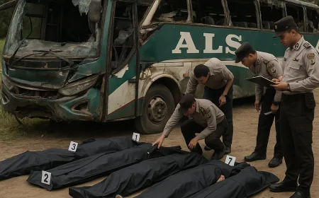 Polisi Identifikasi 10 Korban Tewas Kecelakaan Bus ALS di Sumatera Selatan