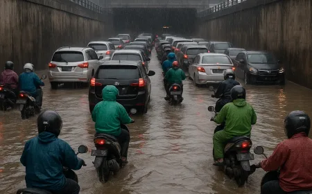 Underpass Tambun Bekasi Banjir Parah, Diduga Pompa Air Tidak Berfungsi