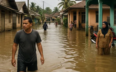 Banjir Setinggi 80 Cm Terjang Permukiman Warga di Jambi, Aktivitas Terganggu