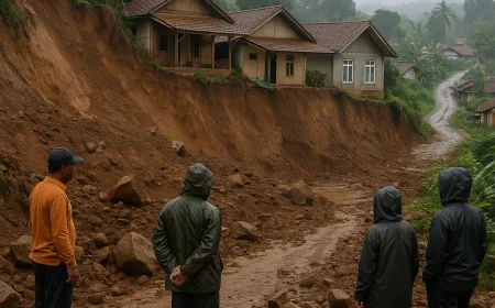 Longsor di Sukabumi Terjang 3 Dusun, Akses Terputus dan Rumah Terancam