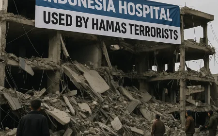 Kemlu Kutuk Israel Pasang Spanduk Propaganda di Atas Rumah Sakit Indonesia Gaza