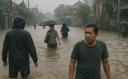 Hujan Deras Picu Banjir di Denpasar dan Longsor di Tabanan, Warga Mengeluh