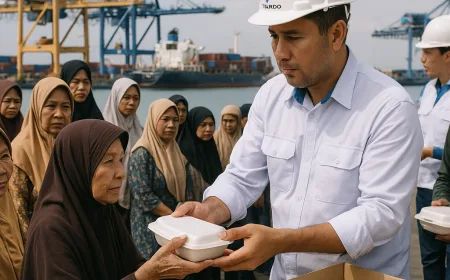 Pelindo Perkuat Program Sosial di Kawasan Pelabuhan Gresik saat Ramadan