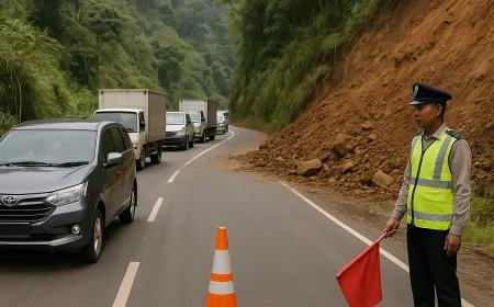 Jalur Selatan Garut Kembali Normal Setelah Longsor, Sistem Buka Tutup Diberlakukan