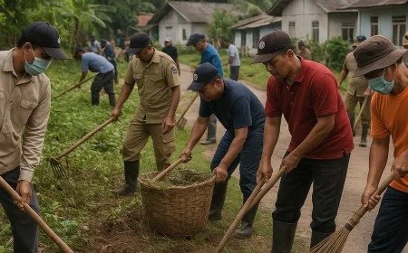 Pemkab Bangka Barat Giatkan Gotong Royong Bersihkan Lingkungan Cegah Penyakit