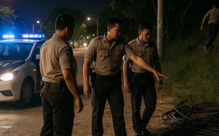 Panggilan 110 Gagalkan Percobaan Pencurian Kabel di Batam Center Malam Ini