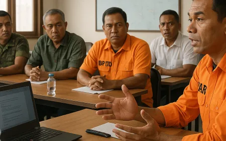 BPBD MBD Evaluasi Penanganan Kecelakaan Laut dan Dorong Kehadiran Basarnas