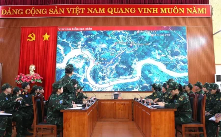 Latihan Pertahanan Sipil 2026 di Phuc Khanh: Siap Hadapi Banjir Bandang dan Longsor