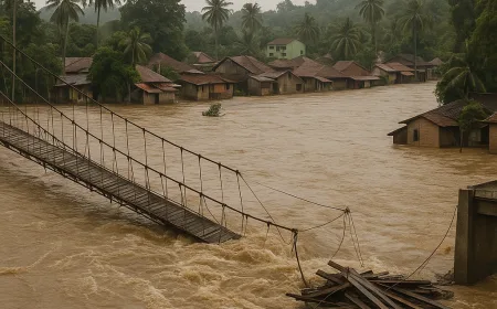Banjir Bandang Rendam 16 Desa di Muratara, Puluhan Jembatan Putus