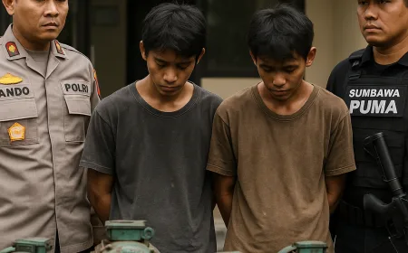 Polisi Tangkap Dua Pelaku Pencurian Puluhan Dinamo Tambak Udang di Desa Luk