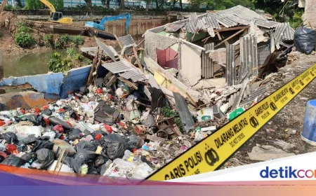 Kondisi Terkini Rumah di Benhil Porak Poranda Akibat Longsor Pinggir Kali