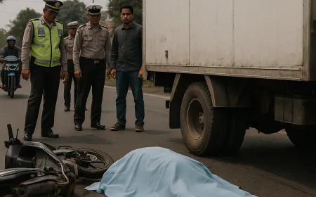 Guru di Probolinggo Tewas Terlindas Truk Boks Saat Hendak Menyalip, Ini Kronologinya